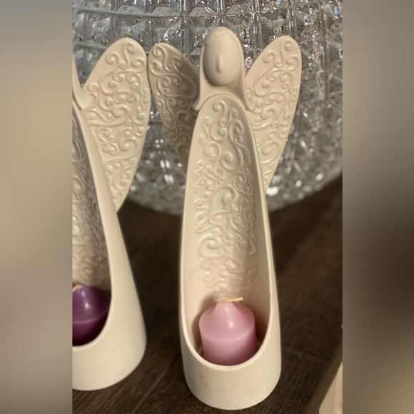 PartyLite Serenity Angel Candle Holder Lot of 3 - Picture 5 of 14